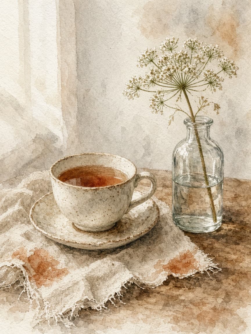 Quiet Morning, original watercolour still life