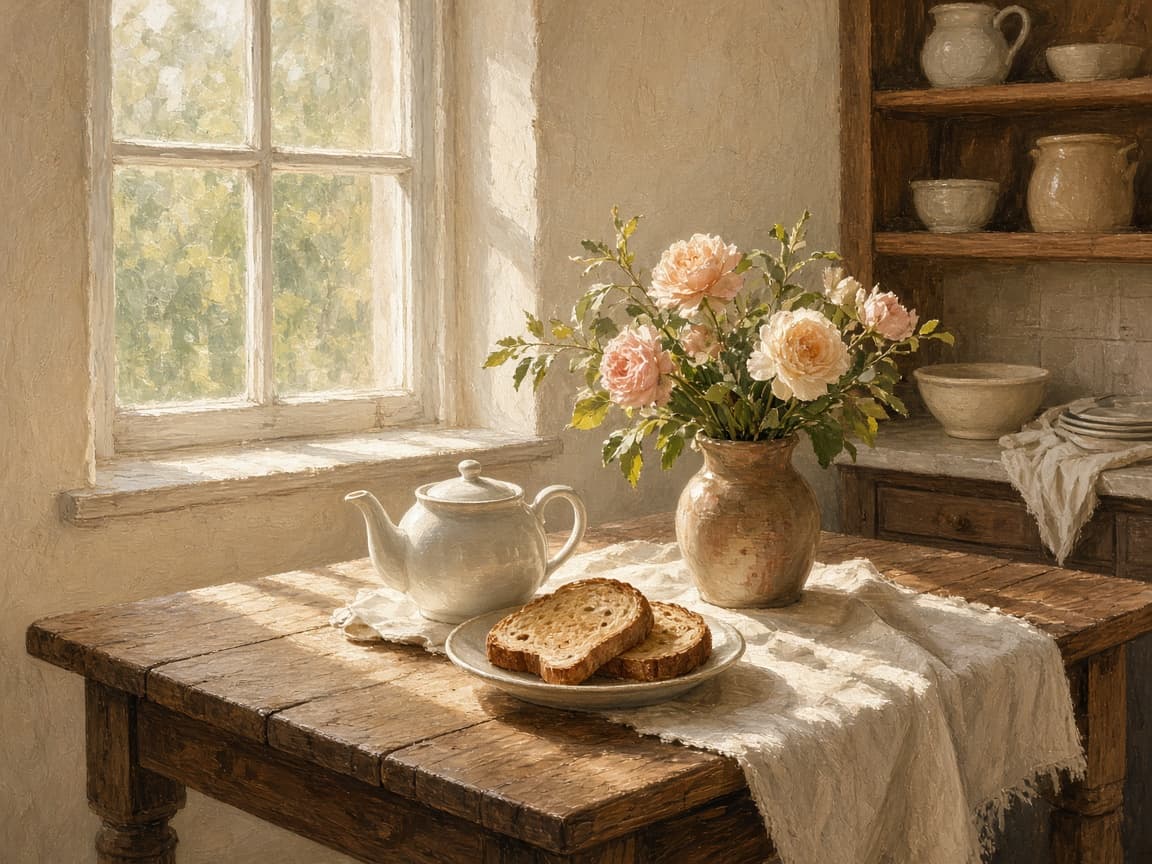 Sunday Morning, fine art print of a sunlit interior